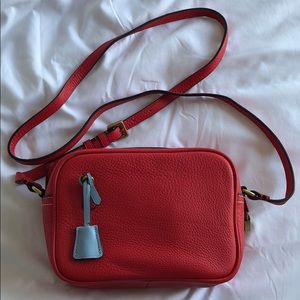J.Crew Womens red Signet Bag In Italian Leather